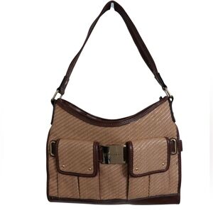 Strada Elegant Brown and Tan Shoulder Bag